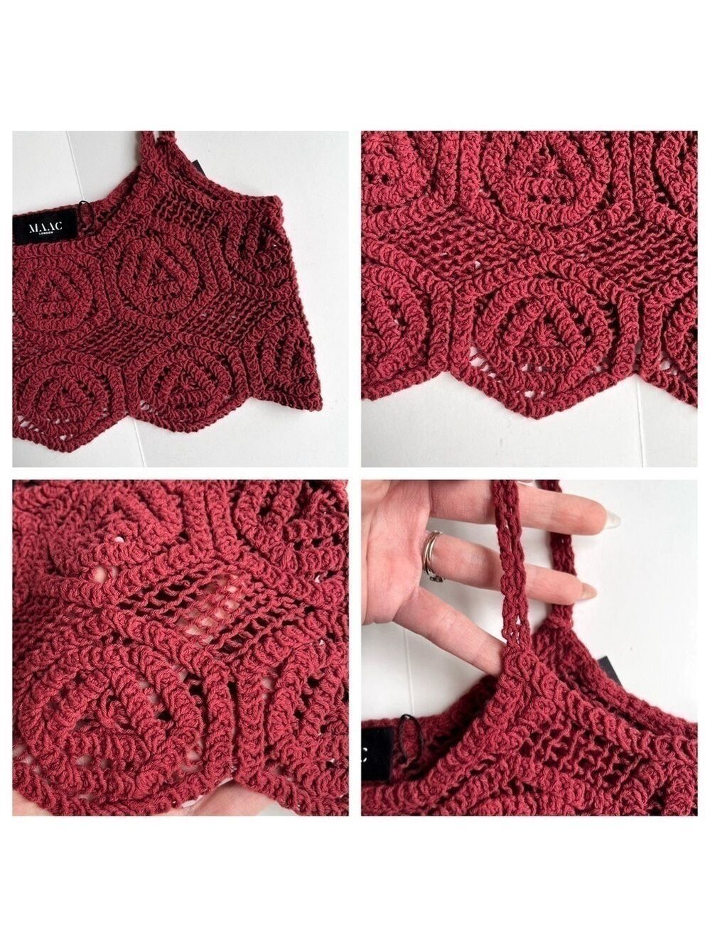 MAAC London Crochet Crop Top & Shorts Set - Picture 7 of 12
